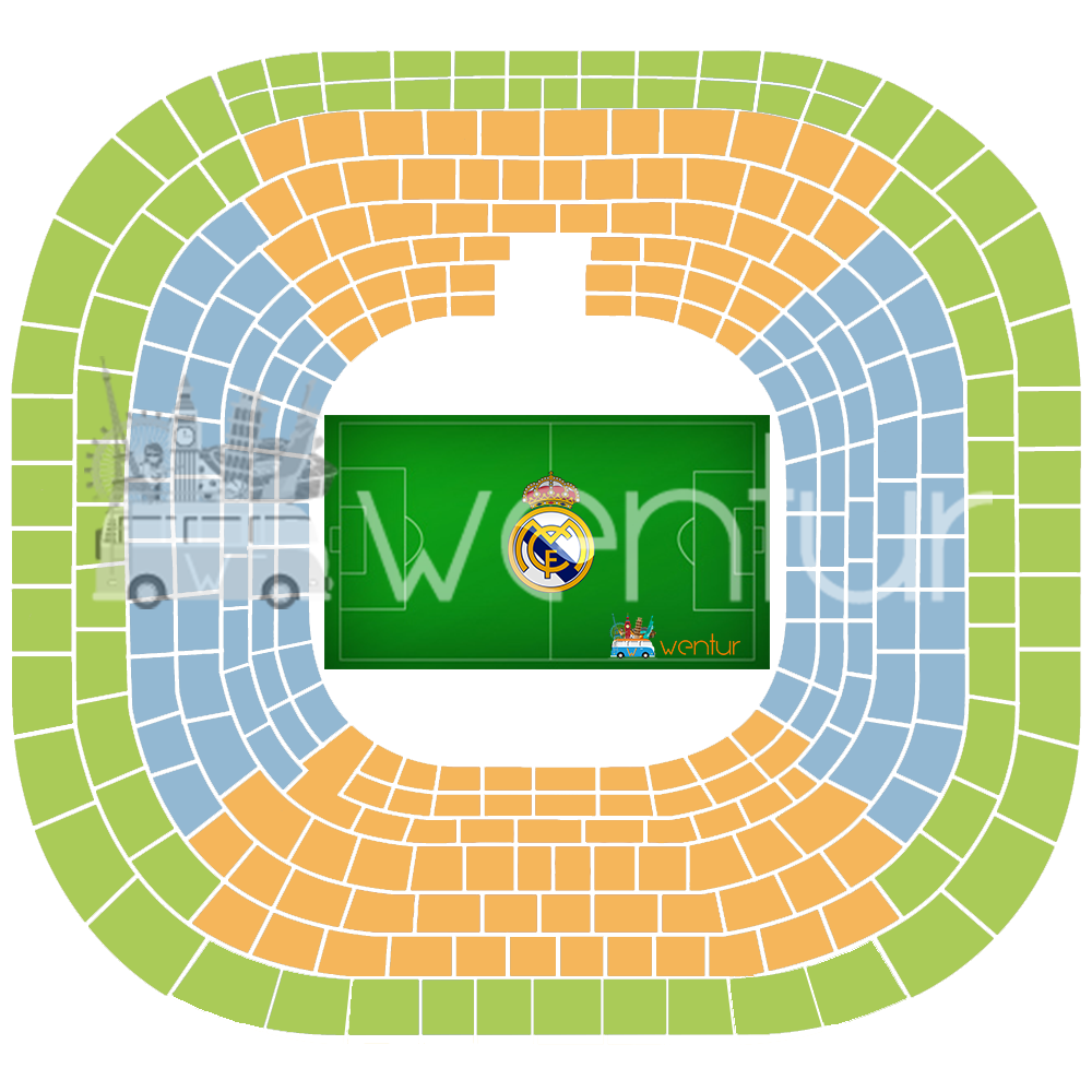 Real Madrid - Sporting Gijon (La Liga) oturma planı